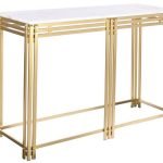 CONSOLA METAL C/TAMPO MARMORE