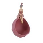 SENHORA SENTADA NO OVO COR ROSA