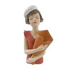 BUSTO RAPARIGA C/JARRA COR CASTANHO