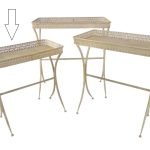 METAL -MESA APOIO COR CREME/DOURADO