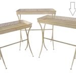 METAL -MESA APOIO COR CREME/DOURADO