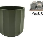 VASO CERAMICA PALLADIO COR:VERDE