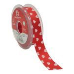 FITA CETIM CORAÇOES 2.5CMX50MTS COR:VERMELHO