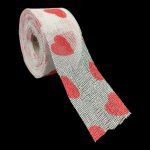 FITA JUTA NATURAL 7CMX15MTS C/CORAÇAO COR:BRANCO+VERMELHO