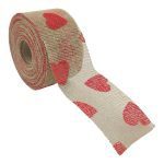 FITA JUTA NATURAL 7CMX15MTS C/CORAÇAO COR:NATURAL+VERMELHO