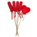 CORAÇAO 9CM 5UNID C/PICO