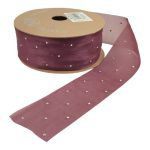 FITA ORGANZA C/DIAMANTES 4CMX20MTS COR:BORDO