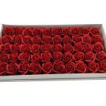CAIXA C/50 ROSAS SABAO 5CM COR:VERMELHO ESC.