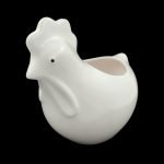 CERAMICA -VASO GALINHA COR:BRANCO