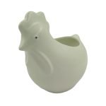 CERAMICA -VASO GALINHA COR:VERDE