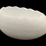 CERAMICA- OVO PINTAS DEITADO COR:BRANCO