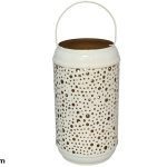 LANTERNA METAL CREME/OURO