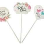 ESPETO MDF PACK/3 FELIZ DIA SORTIDOS