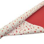 CELOFANE CORACOES BICOLOR 70CMX25MTS COR:BORDO