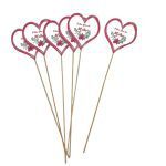 CORAÇAO MADEIRA DIA DA MULHER 25CM 6UNID