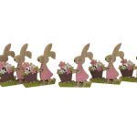 FIGURA COELHO MADEIRA SACO C/6UNID