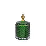 FRASCO VIDRO C/TAMPA FIO OURO