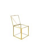 CAIXA VIDRO+METAL OURO