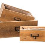 CONJ.3 CAIXAS MADEIRA C/GAVETA