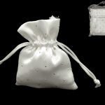 SACO VELUDO C/DIAMANTES PACK C/10 COR:BRANCO