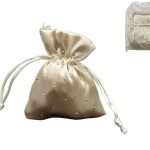 SACO VELUDO C/DIAMANTES PACK C/10 COR:PEROLA