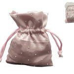 SACO VELUDO C/DIAMANTES PACK C/10 COR:ROSA