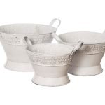 CONJ.3 FLOREIRA METAL COR:BRANCO