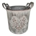 CONJ.3 VASOS METAL C/PEGA