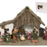 ESTABULO PRESEPIO C/9 FIGURAS 50X17X30CM