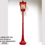 LAMPADA DE RUA 24LED C/MUSICA E NEVE 185CM