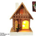 CASA DE MADEIRA C/18 LUZES 33CM