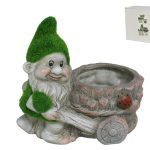 GNOMO C/VASO CARRETA MUSGO