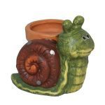 CARACOL C/VASO TERRACOTA