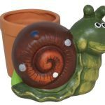 CARACOL C/VASO TERRACOTA