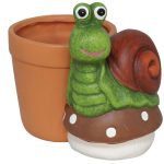 VASO C/CARACOL TERRACOTA