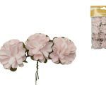 SACO C/12 HORTENCIA PAPEL DIA.3,5CM COR:ROSA