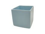 CERAMICA- CUBO PEQ. COR:AZUL VIDRO