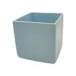 CERAMICA- CUBO PEQ. COR:AZUL VIDRO