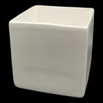 CERAMICA- CUBO MED. COR:BRANCO VIDRO