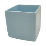 CERAMICA- CUBO MED. COR:AZUL VIDRO