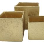 CERAMICA- CUBO MED. COR:OURO