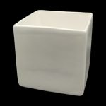 CERAMICA- CUBO GRD. COR:BRANCO VIDRO