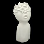 CERAMICA- JARRA LUISINHA C/FURO COR:BRANCO