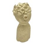 CERAMICA- JARRA LUISINHA C/FURO COR:OURO