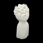 CERAMICA- JARRA LUISINHA C/FURO COR:BRANCO