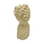 CERAMICA- JARRA LUISINHA C/FURO COR:OURO