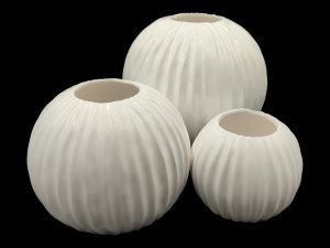 CERAMICA- BOLA RISCOS GRD. COR:BRANCO VIDRO