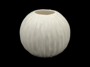 CERAMICA- BOLA RISCOS MED. COR:BRANCO VIDRO