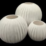 CERAMICA- BOLA RISCOS PEQ. COR:BRANCO VIDRO