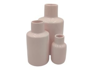 CERAMICA- JARRA GRD. COR:ROSA VIDRO